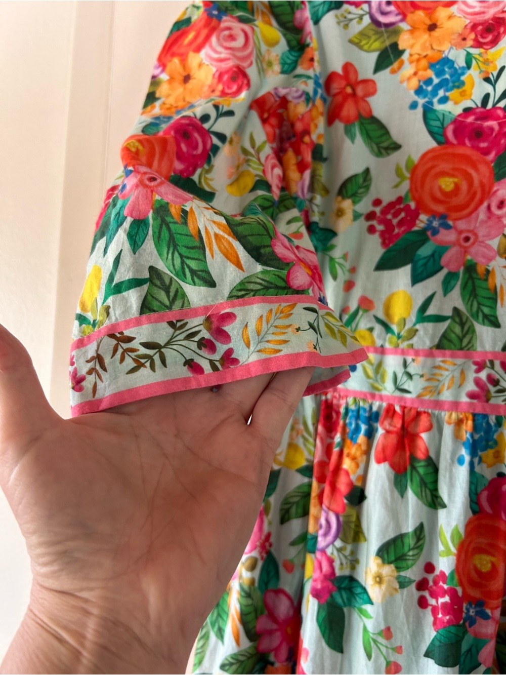 Sohana Floral Midi Dress in Aqua Multicolor Brand New With Tags! Cottage Core - Picture 10 of 15